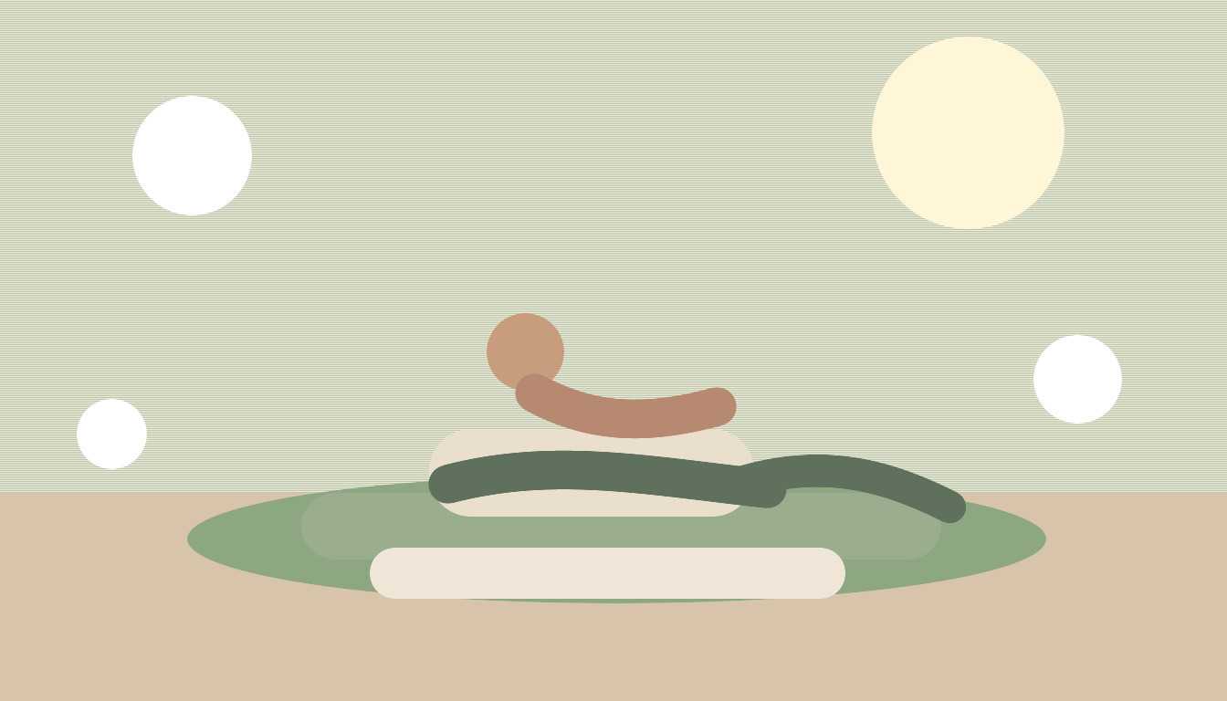 pratique douce de yoga adaptée en cas de sciatique avec coussin de soutien
