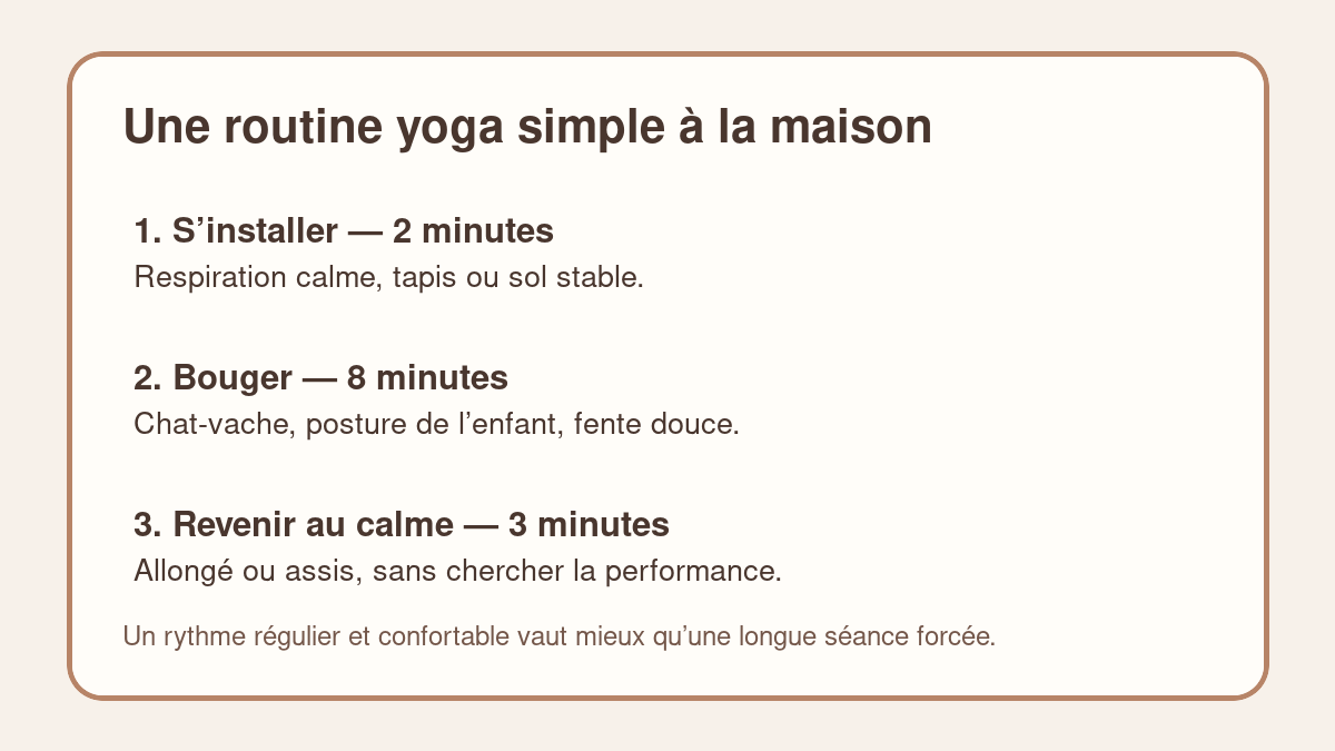 Routine courte de yoga à la maison pour débuter
