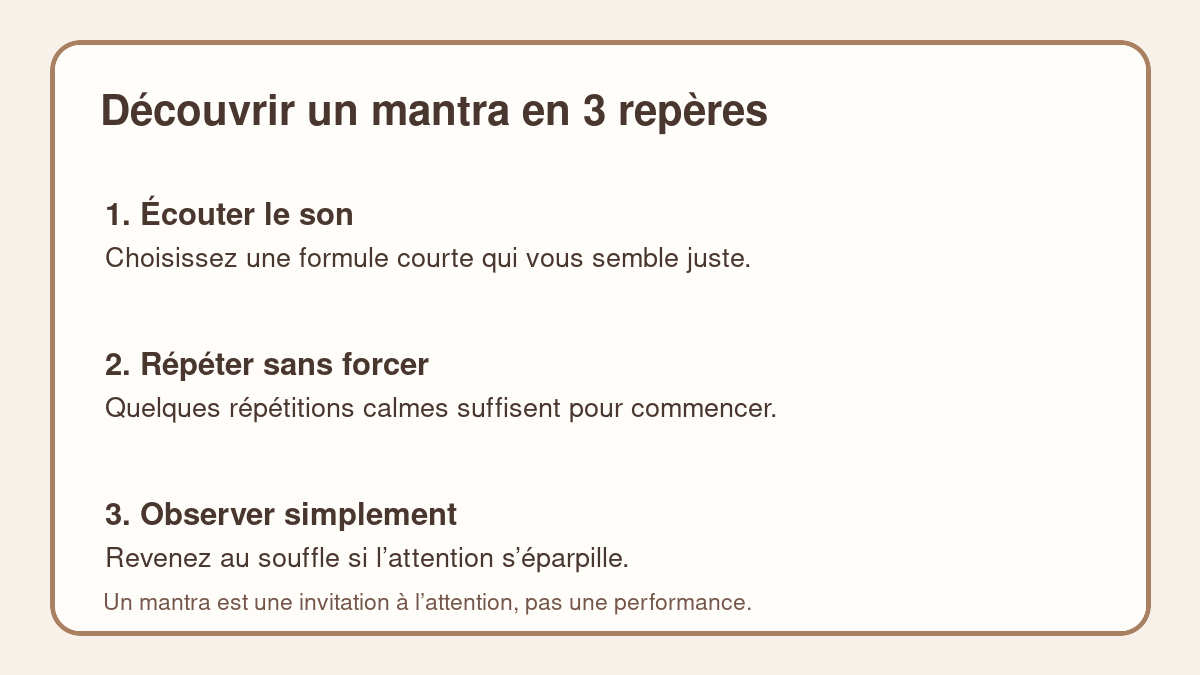 Trois repères simples pour découvrir un mantra en yoga